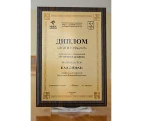 «НЕФАЗ» получил награду за устойчивое развитие